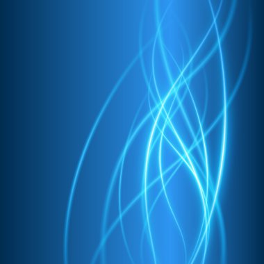 Yumuşak ışık mavi dalgalar satırları vektör arka plan.