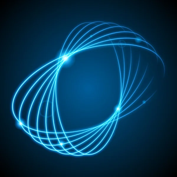Lisse lumière bleu vagues lignes vectoriel abstrait fond . — Image vectorielle