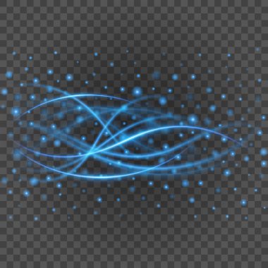 Saydam arka plan vektör çizim üzerinde düzgün ışık mavi çizgili.