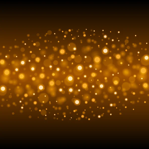 黄金光ボケの抽象的な背景のベクトル図. — ストックベクタ