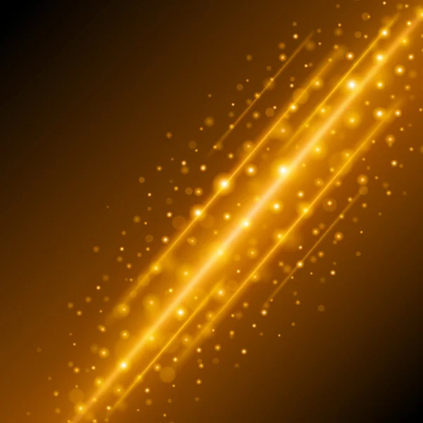 Abstraktes goldenes Licht Bokeh Hintergrund Vektor Illustration. — Stockvektor