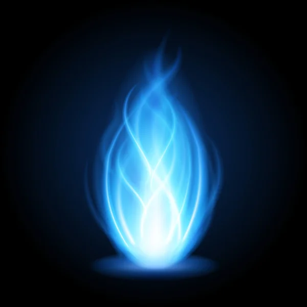 Luz de llama de fuego abstracta en la ilustración del vector de fondo negro . — Vector de stock