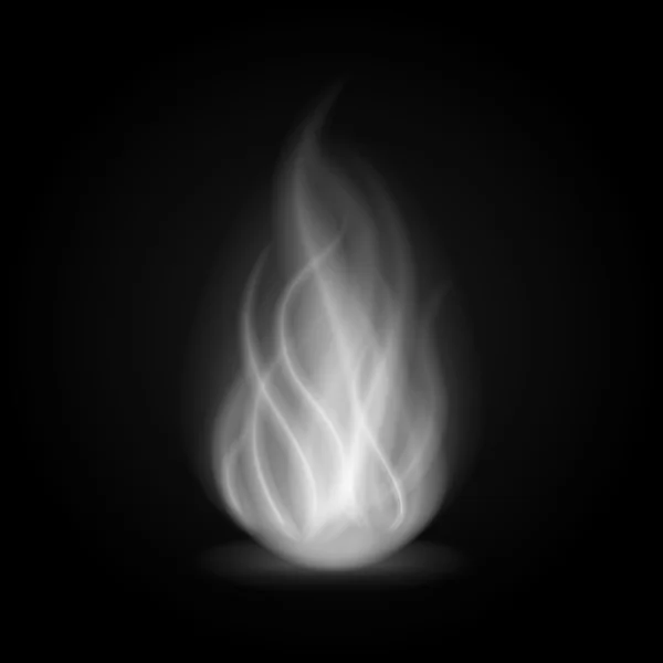 Absztrakt tűz füst fény a fekete háttér vektor illusztráció. — Stock Vector