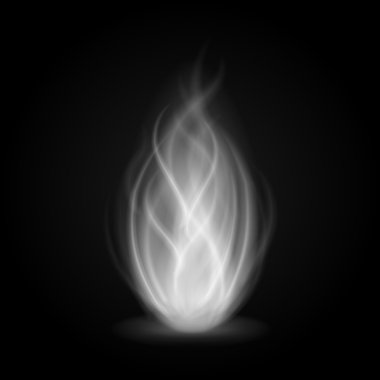 Soyut yangın duman siyah arka plan vektör çizim ışık. 