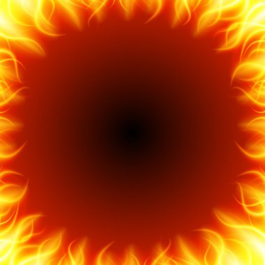 Alev arka ateş etmek siyah arka plan vektör çizim ışık. 