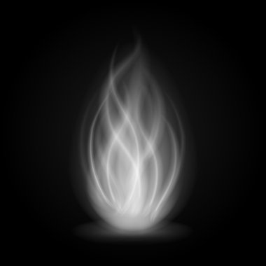 Soyut yangın duman siyah arka plan vektör çizim ışık.