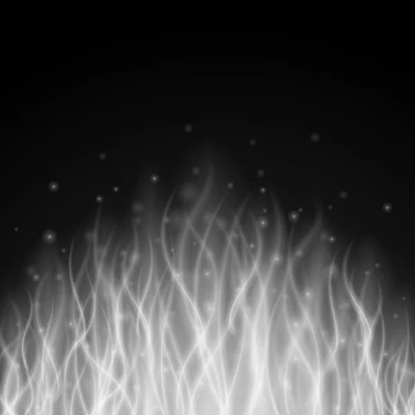 Abstract fire smoke light on black background vector illustration. — Stock Vector