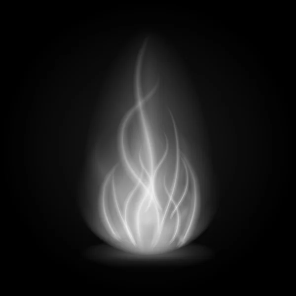 黒の背景ベクトル図で抽象的な火災煙光. — ストックベクタ