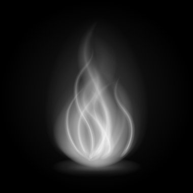 Soyut yangın duman siyah arka plan vektör çizim ışık.