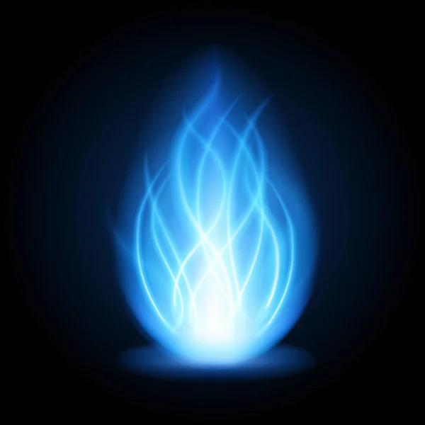 Lumière de flamme de feu abstraite sur fond noir illustration vectorielle . — Image vectorielle