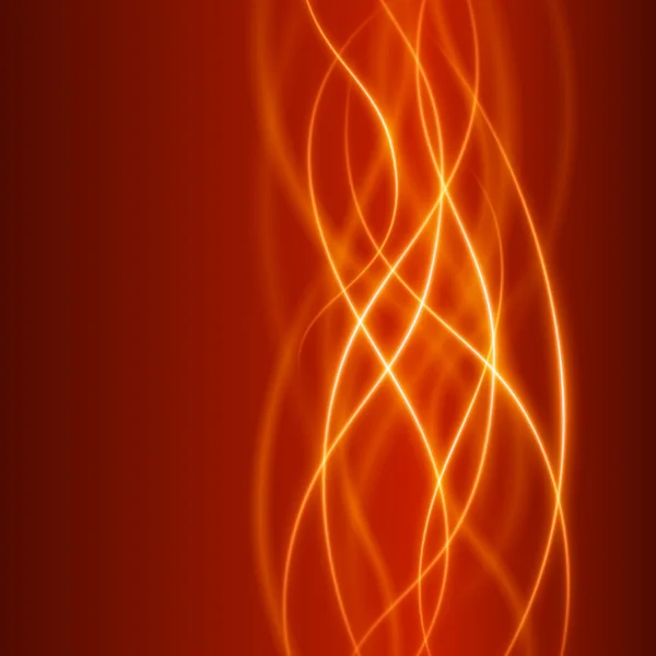 Smooth light orange waves lines vector abstract background. — Stock Vector