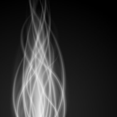 Soyut yangın duman siyah arka plan vektör çizim ışık.