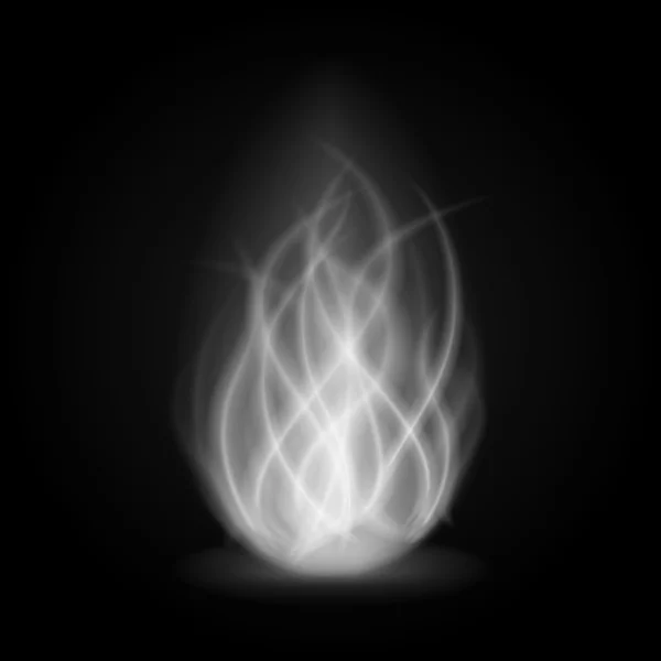 Abstrakta eld rök ljus på svart bakgrund vektorillustration. — Stock vektor