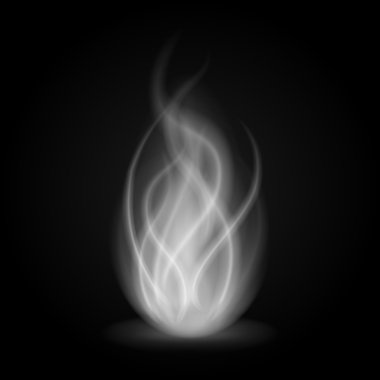 Soyut yangın duman siyah arka plan vektör çizim ışık. 