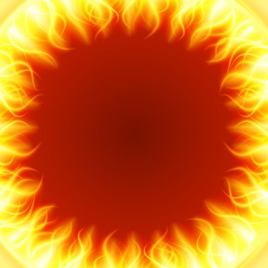 Alev arka ateş etmek siyah arka plan vektör çizim ışık. 