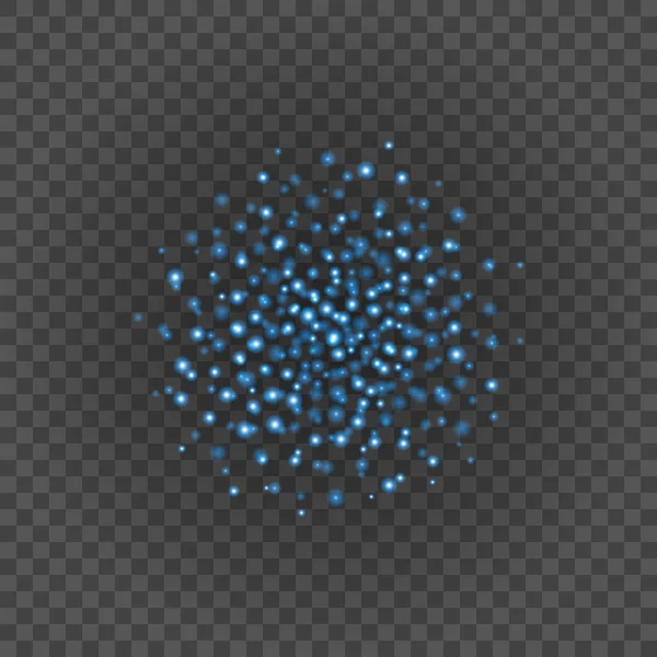 Bokeh μπλε φως λάμπει στην εικονογράφηση διάνυσμα φόντο διαφάνειας — Διανυσματικό Αρχείο