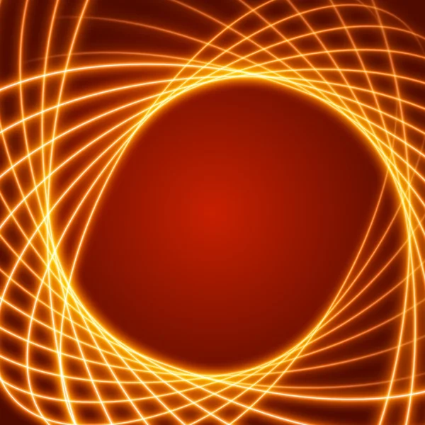 Gladde oranje lichtgolven lijnen vector abstracte achtergrond. — Stockvector