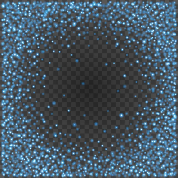 Bokeh strălucire albastru deschis pe transparență fundal vector ilustrare — Vector de stoc