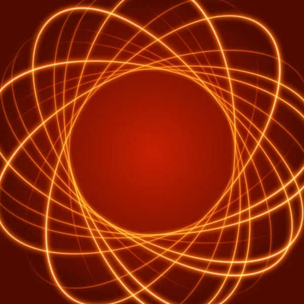 光滑的橙色光波线矢量抽象背景. — 图库矢量图片