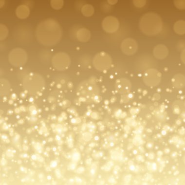 Altın ışık Bokeh arka plan vektör çizim. 