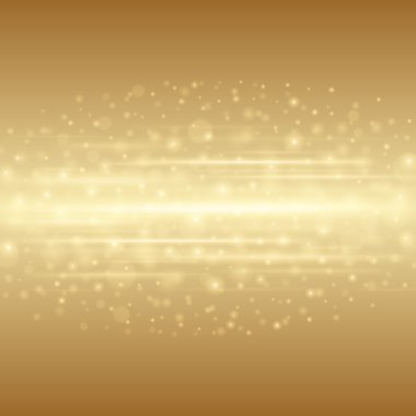 Altın ışık Bokeh arka plan vektör çizim. 