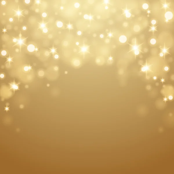 Altın ışık Bokeh arka plan vektör çizim. 