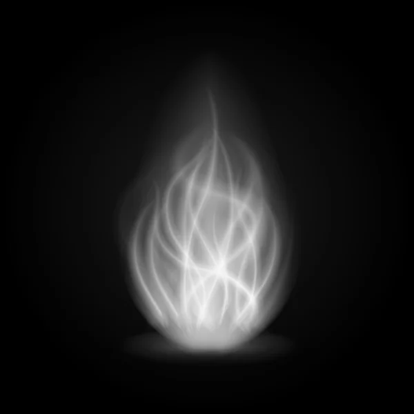 Abstrato fogo fumaça luz no fundo preto vetor ilustração . — Vetor de Stock