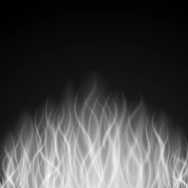 Abstract Vuur rook licht op zwarte achtergrond vectorillustratie. — Stockvector