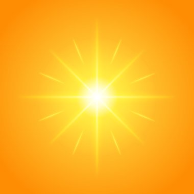 Lens ile güneş ışıkları şablonu ve vektör arka plan flare. 