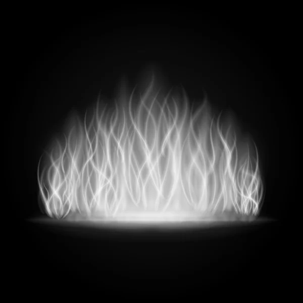 Abstract fire smoke light on black background vector illustration. — Stock Vector