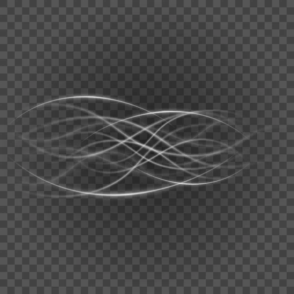 Lignes lisses gris clair sur fond transparent illustration vectorielle . — Image vectorielle