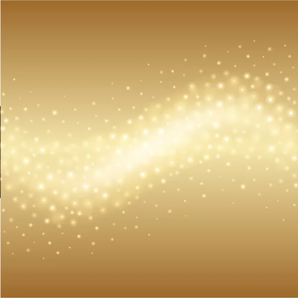 Abstracte gouden licht Bokeh achtergrond vectorillustratie. — Stockvector