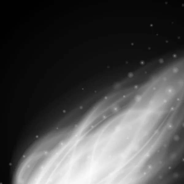 Luz de humo de fuego abstracta en la ilustración del vector de fondo negro . — Archivo Imágenes Vectoriales