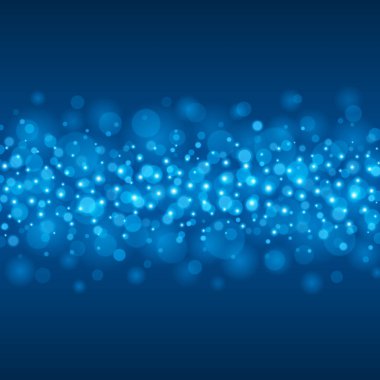 Arka ışık mavi Bokeh plan vektör çizim.