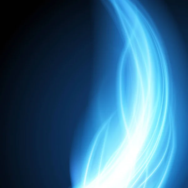 Luz de llama de fuego abstracta en la ilustración del vector de fondo negro . — Vector de stock