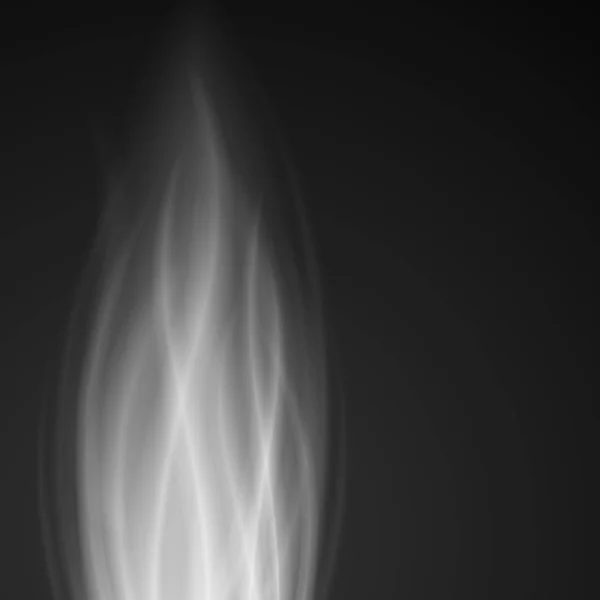 Abstrakta eld rök ljus på svart bakgrund vektorillustration. — Stock vektor