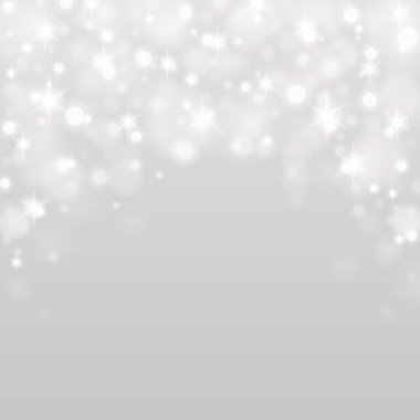 Saydam arka plan vektör çizim üzerinde bokeh açık gri parıldıyor. 