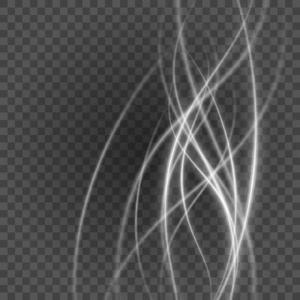 Lignes lisses gris clair sur fond transparent illustration vectorielle . — Image vectorielle