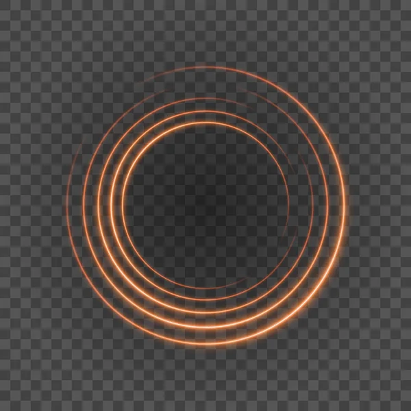 Lignes lisses orange clair sur fond transparent illustration vectorielle . — Image vectorielle