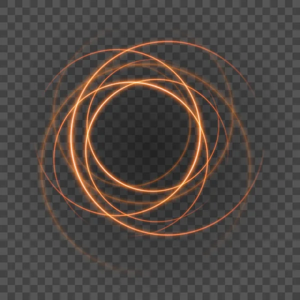 Lignes lisses orange clair sur fond transparent illustration vectorielle . — Image vectorielle