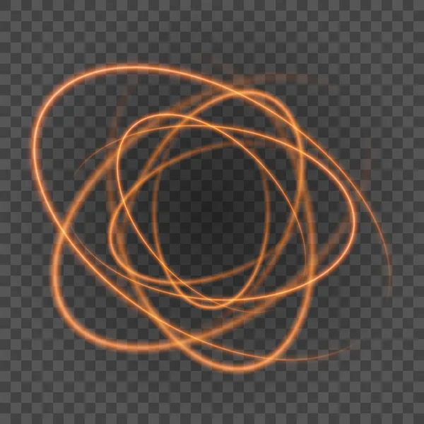 Líneas lisas de color naranja claro en la ilustración del vector de fondo transparencia . — Archivo Imágenes Vectoriales