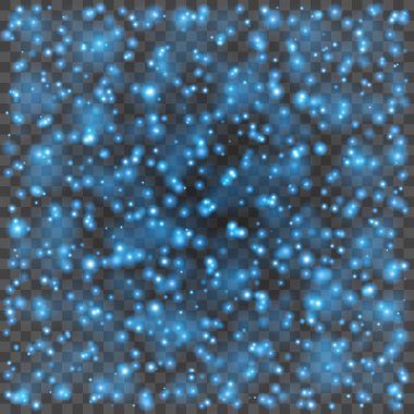 Saydam arka plan vektör çizim üzerinde bokeh açık mavi parıldıyor.