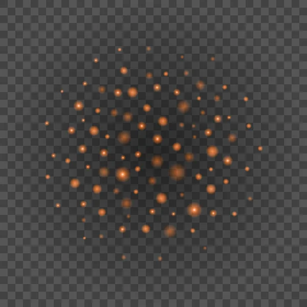 Bokeh πορτοκαλί φως λάμπει στην εικονογράφηση διάνυσμα φόντο διαφάνειας. — Διανυσματικό Αρχείο