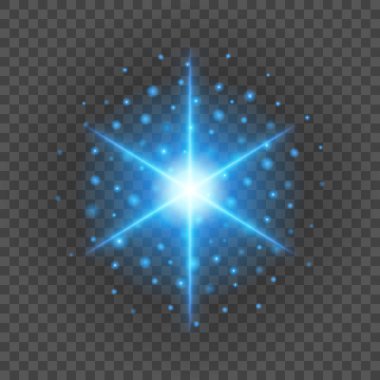 Lens ile güneş ışıkları şablonu ve vektör arka plan flare. Özel efekt parlak ışınları.