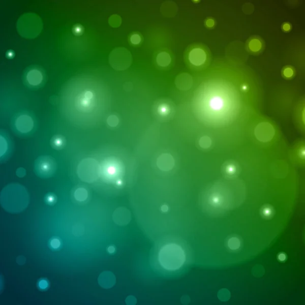 Abstrakt blå ljusgrön Bokeh bakgrund vektorillustration. — Stock vektor
