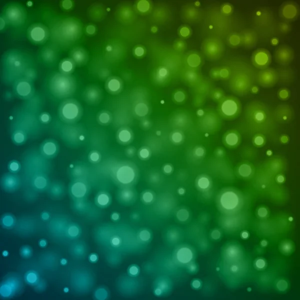 Abstrakt blå ljusgrön Bokeh bakgrund vektorillustration. — Stock vektor
