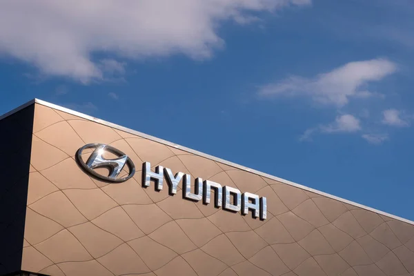 Vologda Rusia Mayo 2020 Hyundai Car Dealership Hyundai Company Una — Foto de Stock
