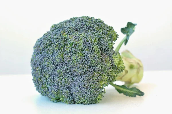 Broccoli verde pe fundal alb — Fotografie, imagine de stoc