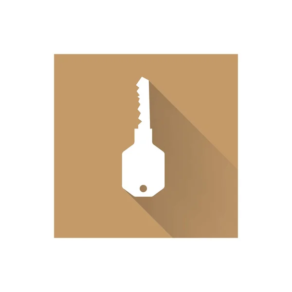 Ikonen nyckel med skugga — Stock vektor