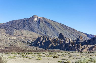 Mount Teide yanardağı görünümünü Tenerife Adası (İspanya)